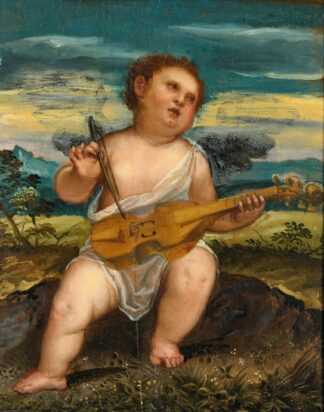 Cupid With A Violin In A Landscape by Bonifacio Veronese