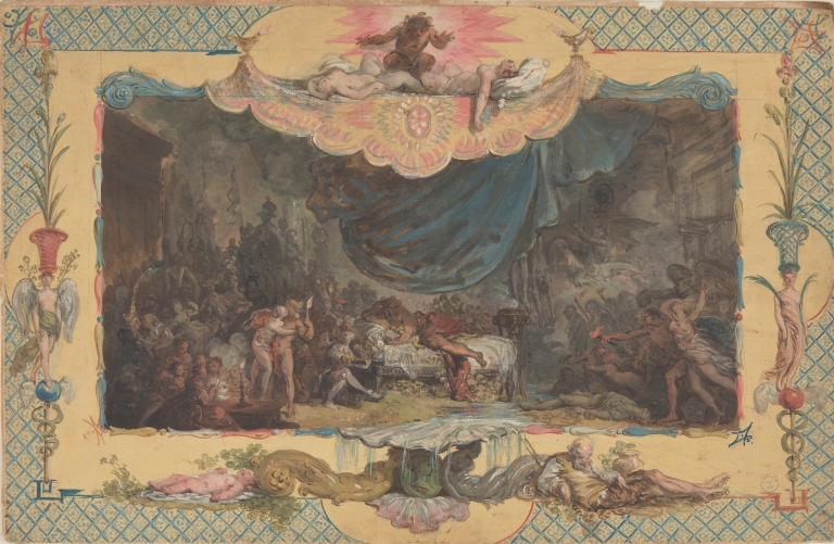 Curtain Design for the Theater in Puławy by Jean Pierre Norblin