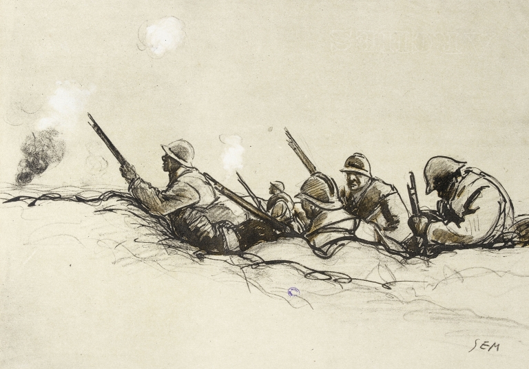 Dans la tranchée by Georges Goursat (Sem)
