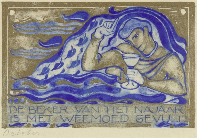 De beker van het najaar is met weemoed gevuld, october by Willem Arondéus