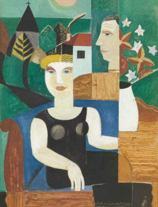 De kunstenaar en zijn vrouw bij maanlicht by Gustave De Smet