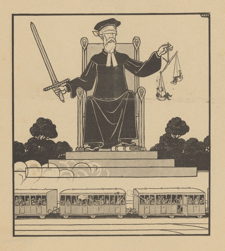 De Notenkraker, 7 december 1907 ; De blinde justitie by Albert Hahn