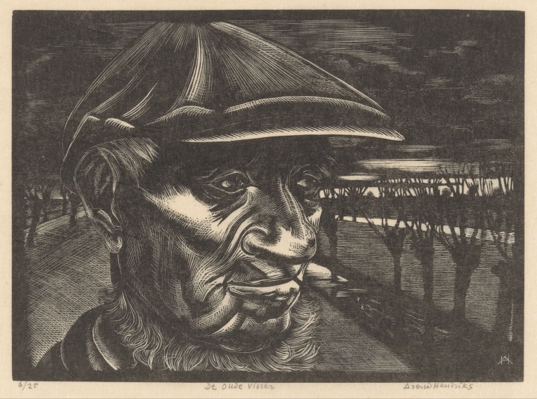 De oude visser by Arend Hendriks
