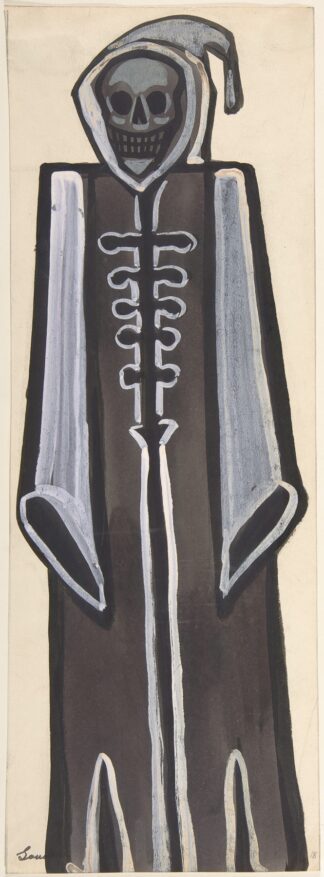 Death wearing a black robe by Sergey Yurievich Sudeikin