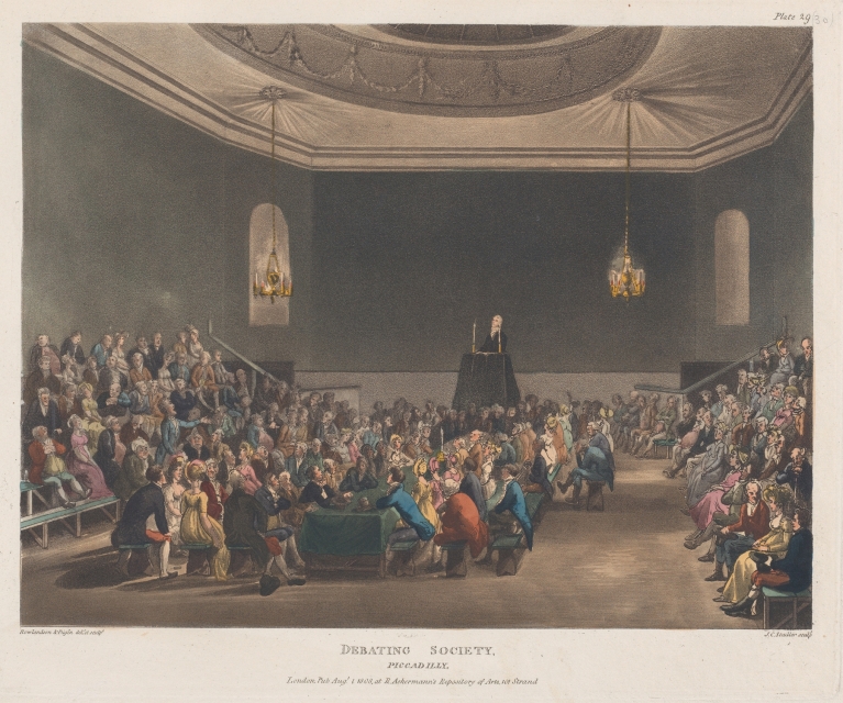 Debating Society, Piccadilly by Thomas Rowlandson