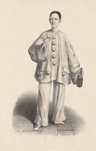 Debureau [i.e., Jean Gaspard Deburau as Pierrot] by Alexandre Lacauchie