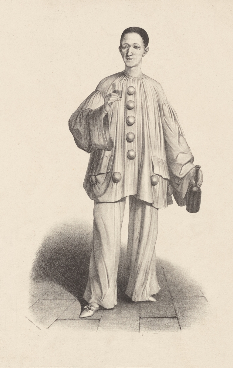 Debureau [i.e., Jean Gaspard Deburau as Pierrot] by Alexandre Lacauchie