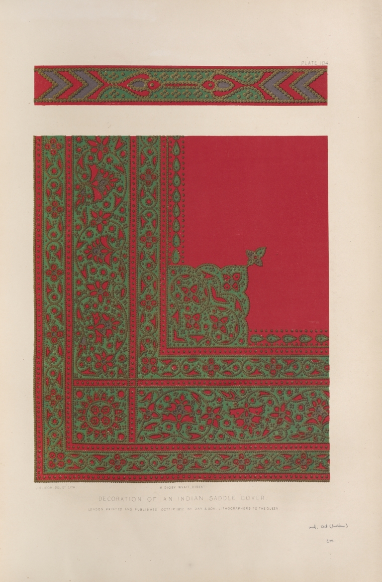 Decoration of an Indian saddle cover by Matthew Digby Wyatt