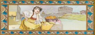 Design for a box of Lefèvre-Utile biscuits by Alphonse Mucha