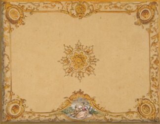 Design for a ceiling with painted decoration by Jules-Edmond-Charles Lachaise