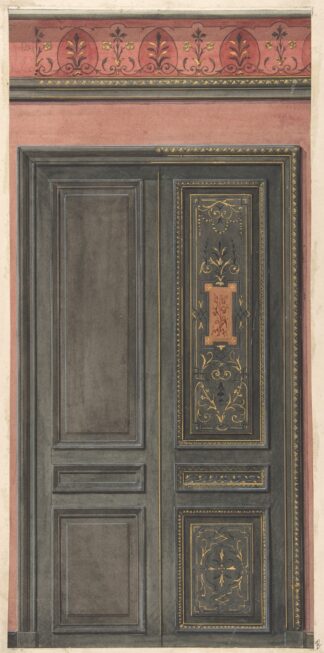 Design for a door by Jules-Edmond-Charles Lachaise