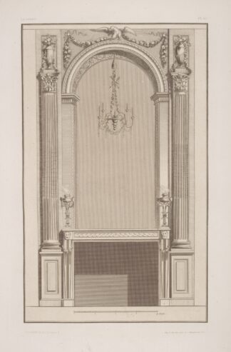 Design for a mantelpiece and arched wall niche by André-Charles Boulle