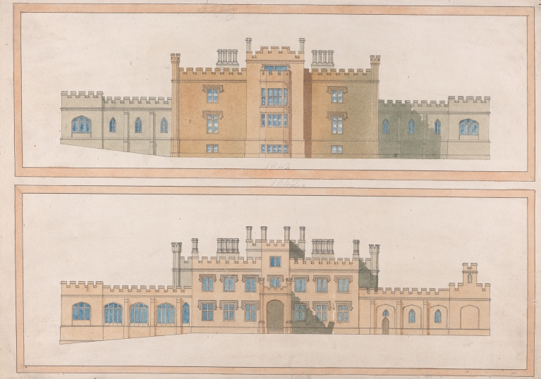Design for a Tudoresque Country House by Joseph Michael Gandy
