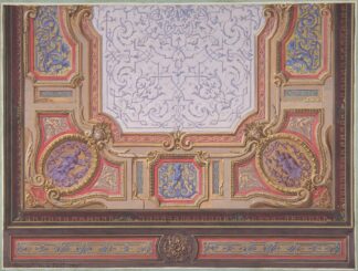 Design for Ceiling of Grand Salon, Hôtel Hope by Jules-Edmond-Charles Lachaise
