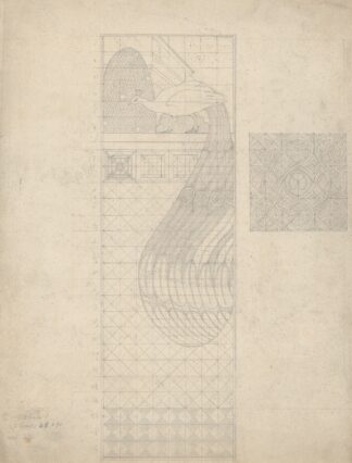 Design for Peacock Panel and a Tile by Herbert Crowley