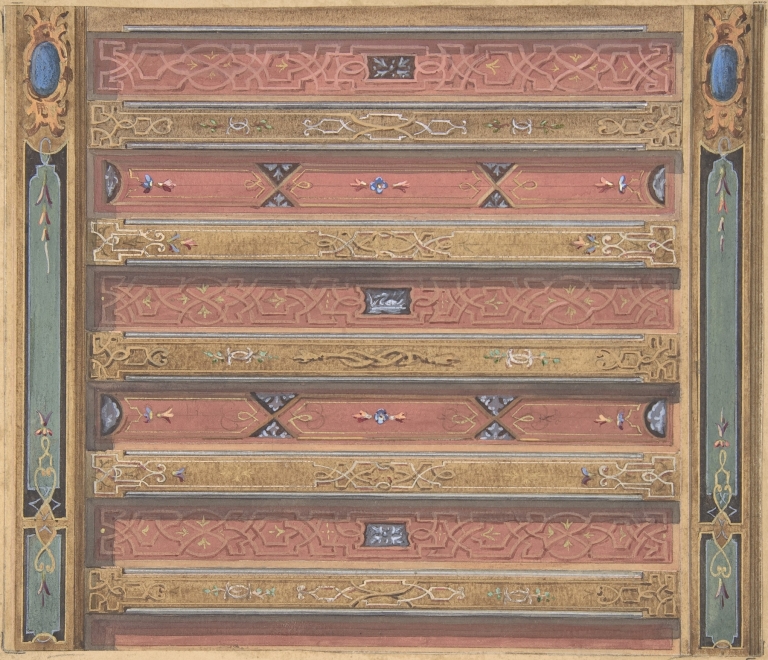 Design for Salon Ceiling, Château de Cangé by Jules-Edmond-Charles Lachaise