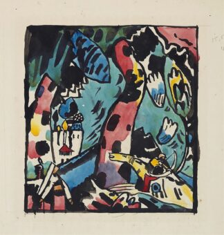 Design for the color woodcut ‘Archer’ by Wassily Kandinsky