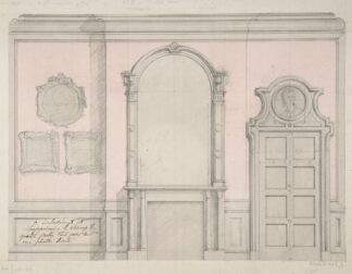 Design for treatment of a chimney-piece and adjacent door by Jules-Edmond-Charles Lachaise