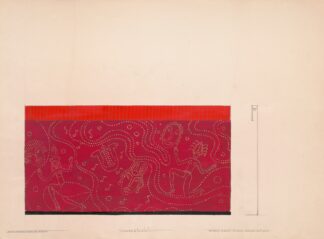 Design for unidentified restaurant, possibly Dunhall’s Restaurant, New York, NY.] [Mural of masks and dancing figures by Winold Reiss
