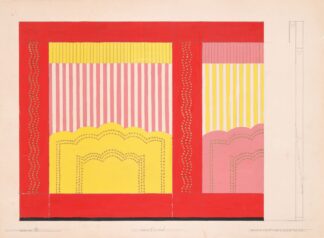 Design for unidentified restaurant, possibly Dunhall’s Restaurant, New York, NY.] [Wall treatment, sketch 2 by Winold Reiss