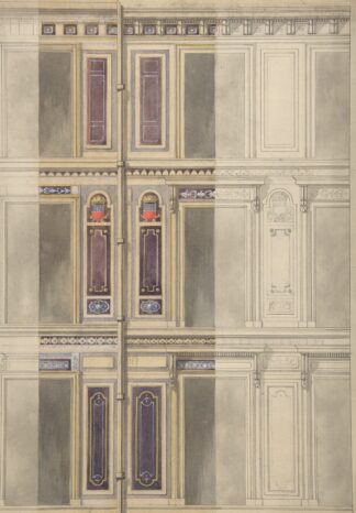 Designs for three windowed storeys by Jules-Edmond-Charles Lachaise