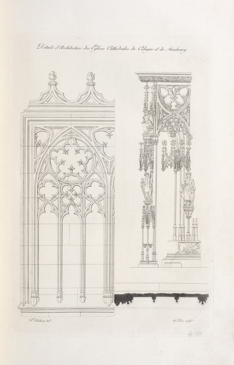 Détails d’architecture des églises cathédrales de Cologne et de Strasbourg. by Nicolas Xavier Willemin
