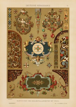 Deutsche Renaissance – Kartuschen und Edelmetallarbeiten mit Email by Heinrich Dolmetsch