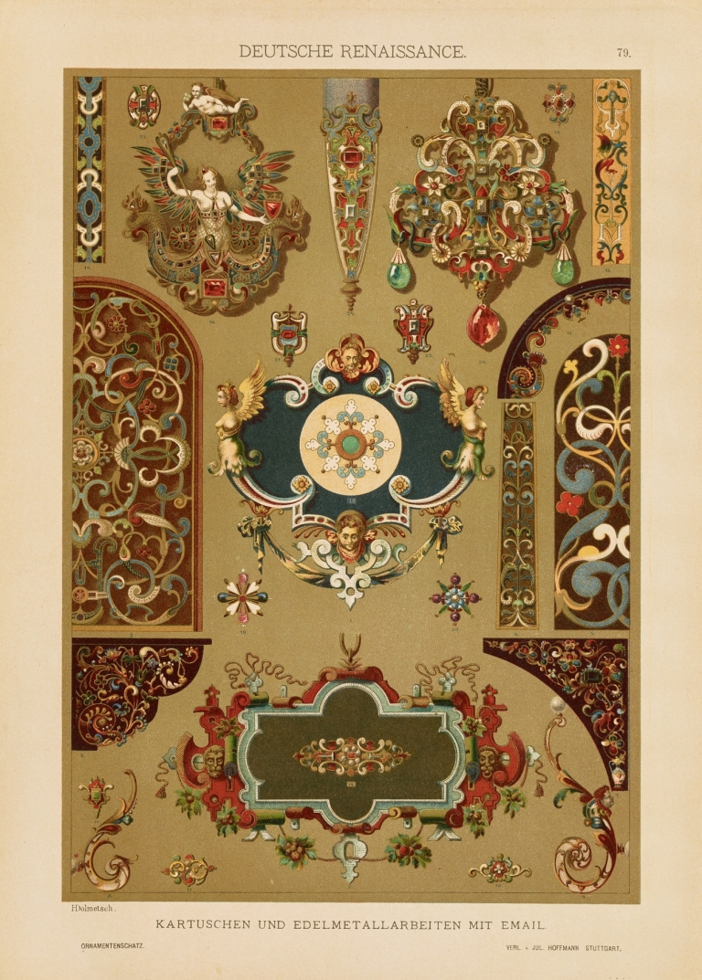 Deutsche Renaissance – Kartuschen und Edelmetallarbeiten mit Email by Heinrich Dolmetsch