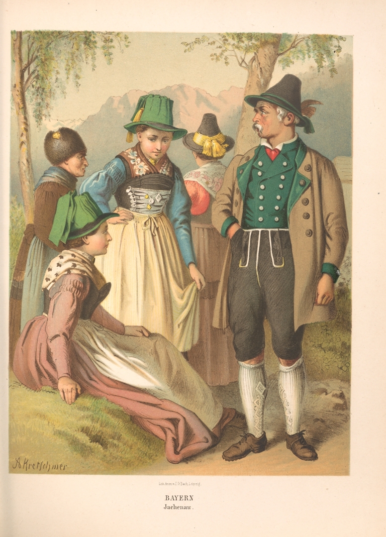 Deutsche Volkstrachten Pl.39 by Albert Kretschmer