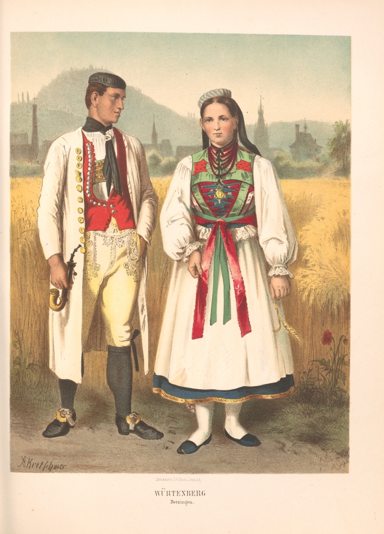Deutsche Volkstrachten Pl.41 by Albert Kretschmer
