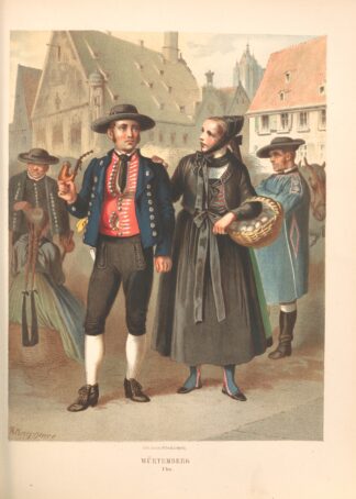 Deutsche Volkstrachten Pl.46 by Albert Kretschmer