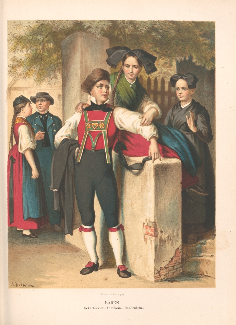 Deutsche Volkstrachten Pl.47 by Albert Kretschmer