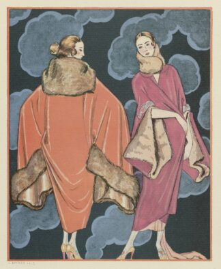 Deux heures du matin; Manteaux, de Worth by George Barbier