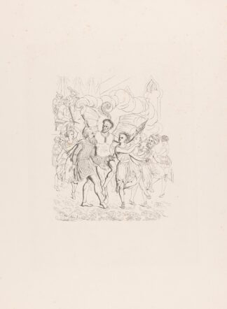 Devil and dancing figures by Wilhelmus Petrus van Geldorp