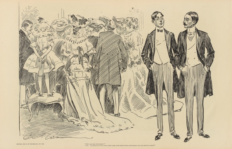 ‘Did you kiss the bride’ by Charles Dana Gibson