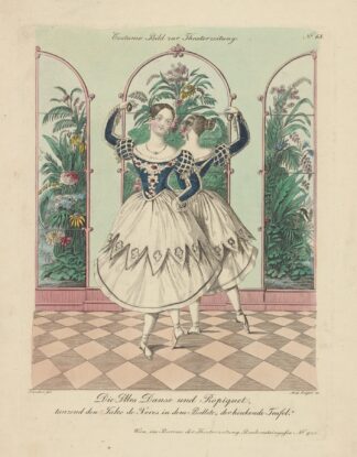 Die Dlles Danse und Ropiquet, tanzend den Jaleo de Xeres in dem Ballete ‘Der hinkende Teufel’ by Johann Christian Schoeller