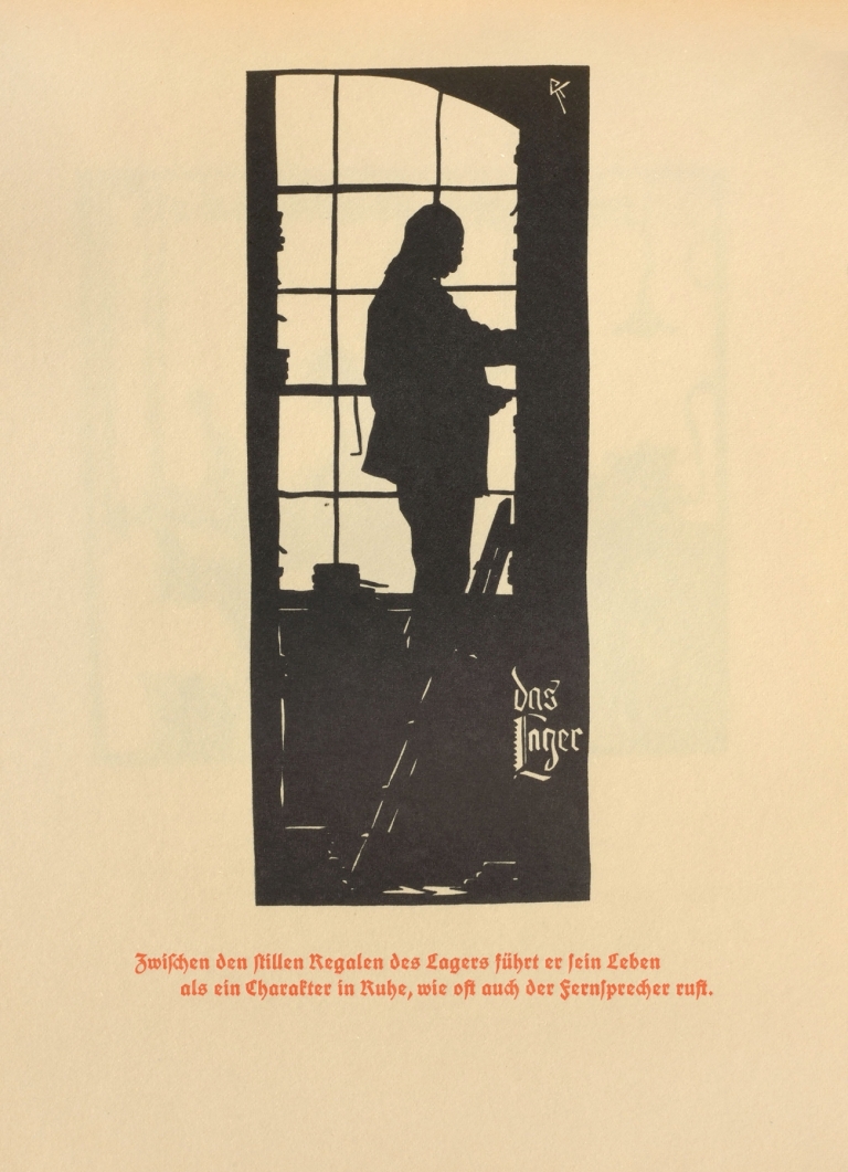 Die Schriftgiesserei im Schattenbild Pl.15 by Rudolf Koch