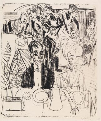 Dinertafel-Sanatorium by Ernst Ludwig Kirchner