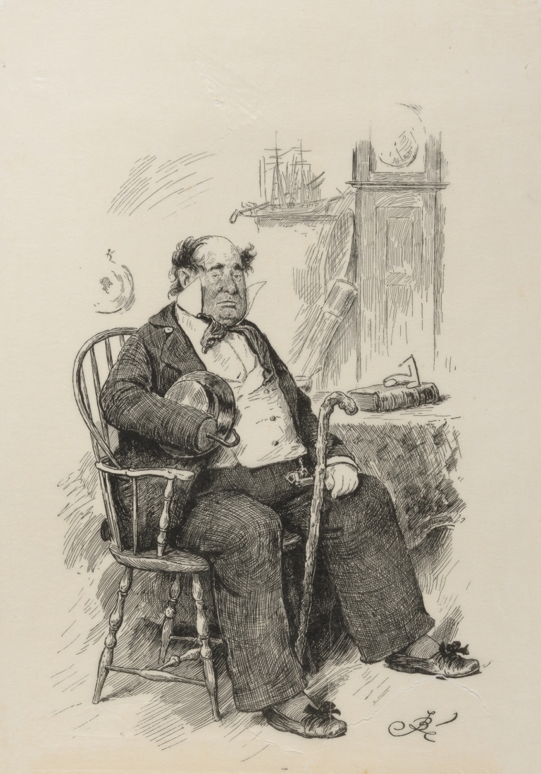 Dombey and Son; Captain Cuttle by Frederick Barnard
