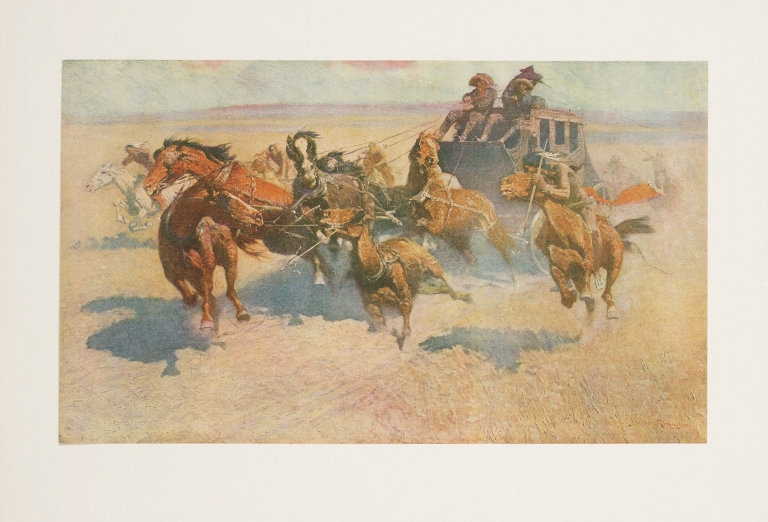 Downing the high header by Frederic Remington
