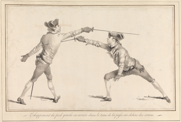 Echappement du Pied Gauche en Arriere dans le Tems de la Passe au Dehors des Armes by James Gwin