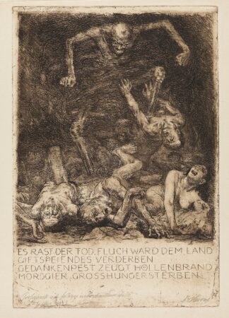 Ein Totentanz. Zwölf Stichradierungen und Sinnsprüche by Bruno Héroux