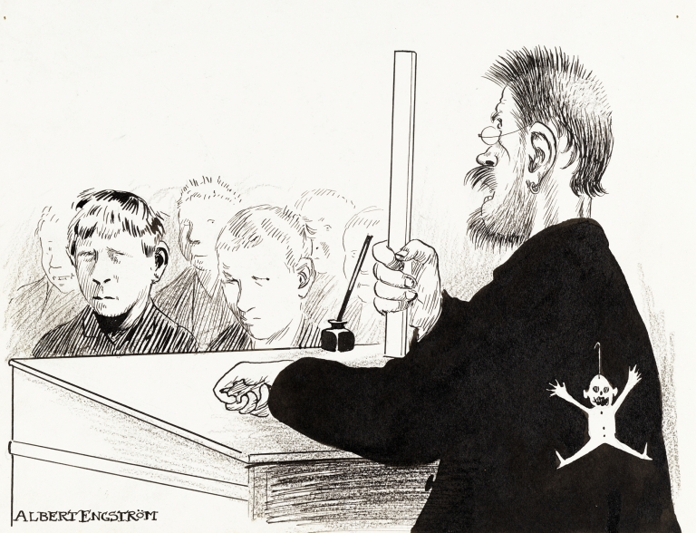 Elementary School Teacher in Askersund by Albert Engström