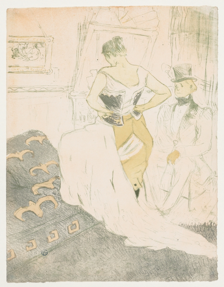 Elles, Woman In A Corset by Henri de Toulouse-Lautrec