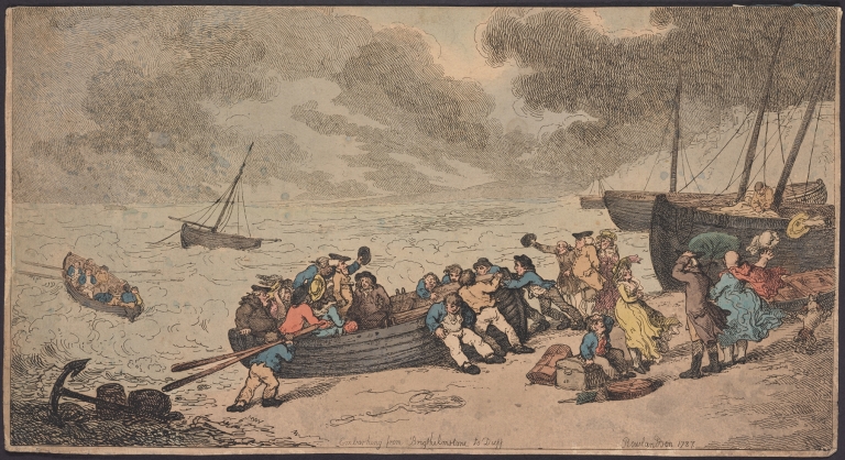 Embarking from Brighthelmstone to Diepp by Thomas Rowlandson