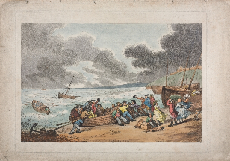 Embarking from Brighthelmstone to Dieppe by Thomas Rowlandson