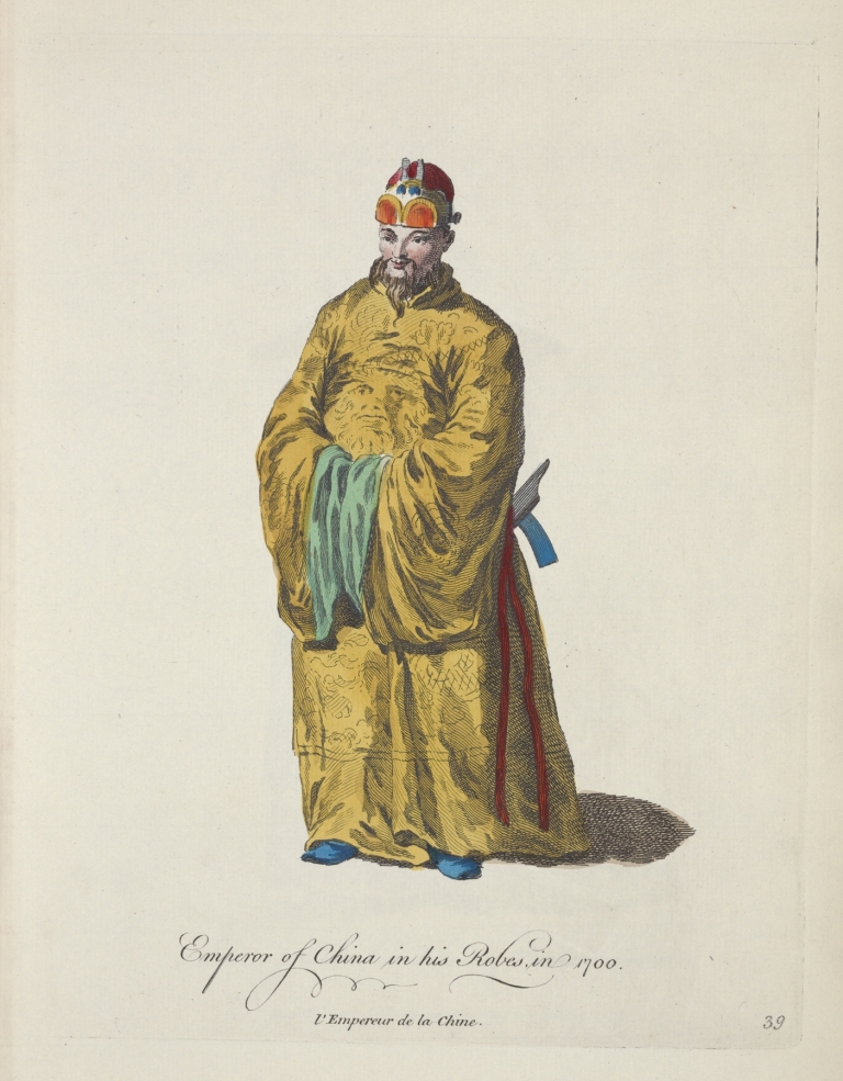 Emperor of China in his robes, in 1700. L’empereur de la Chine. by Charles Grignion
