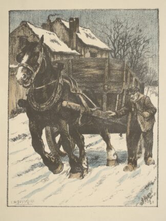 En hiver by Constant Eugène de Busschere