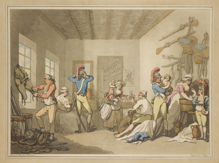 English barracks by Thomas Rowlandson