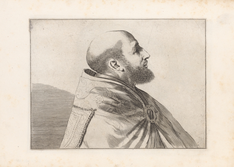 Engravings after Guercino’s Libro dei Disegni Pl.08 by Francesco Curti
